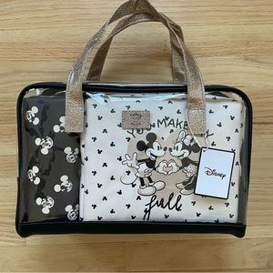 NWT Disney Mickey & Minnie 3 Piece Travel or Home Cosmetic Makeup Cases